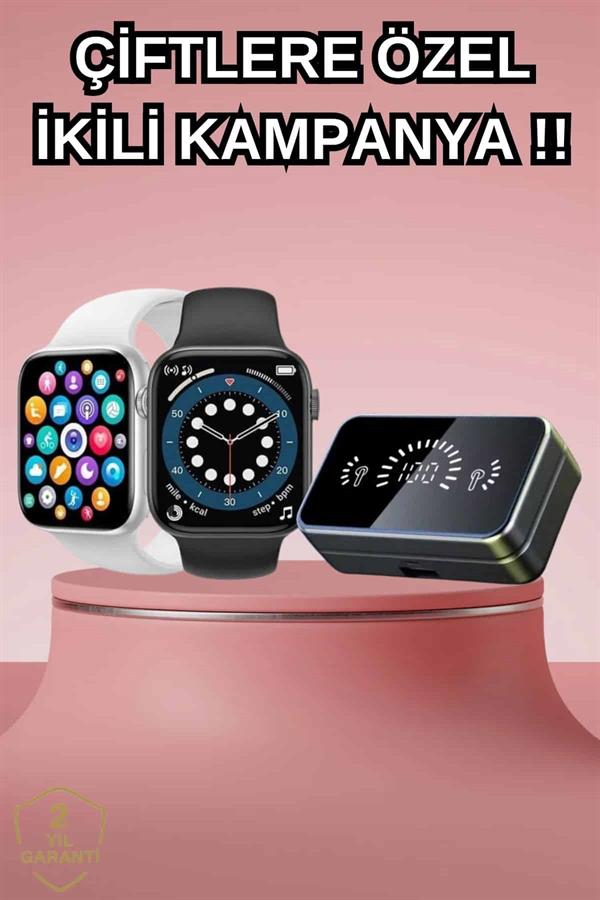 Powerbank Bluetooth Kulaklık Ve Yeni Model Akıllı Saat Seti ANC Özelliği Dokunamatik - Lisinya