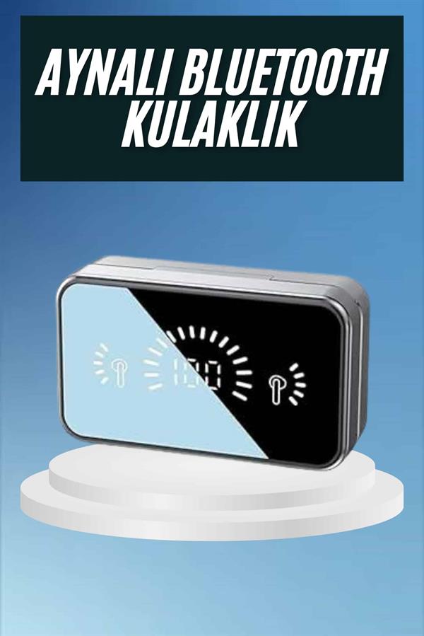 Powerbankli Bluetooth Kulaklık Yüksek Ses Aynalı Çift Dijital Gösterge Ekranı - Lisinya