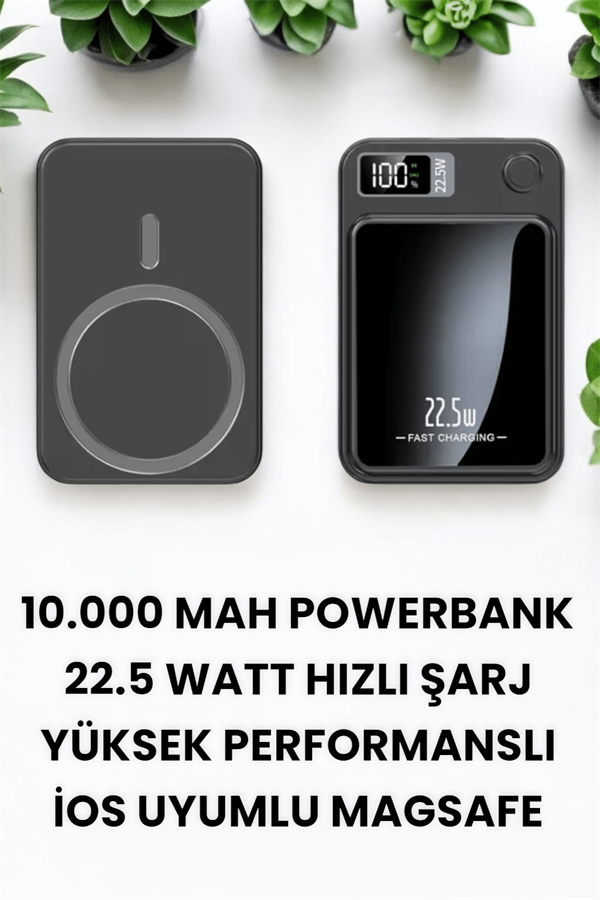 Pratik ve Taşınabilir 10.000 mAh Wireless Powerbank Hızlı Şarj Avantajı - Lisinya
