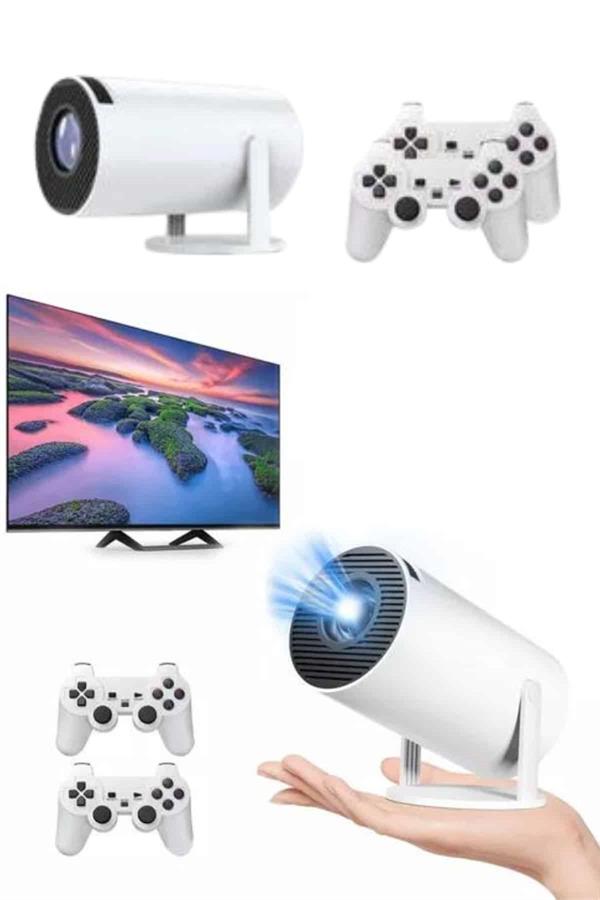 Projeksiyon Cihazı Video Oyun Konsolu Projektör Taşınabilir Ayaklı Çift Kollu 4K Çözünürlüklü - Lisinya Projeksiyon Cihazı Video Oyun Konsolu Projektör Taşınabilir Ayaklı Çift Kollu 4K Çözünürlüklü - Lisinya