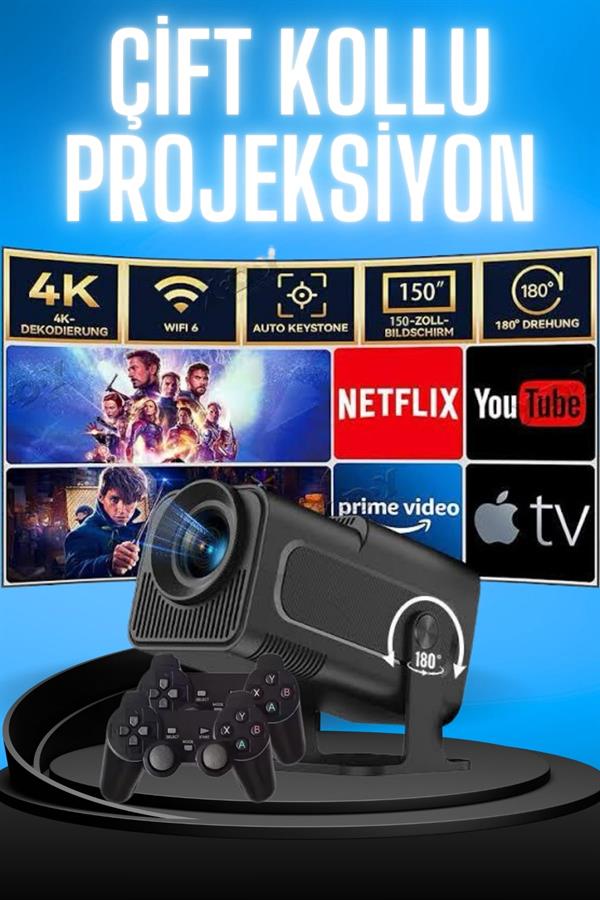 Projektör Siyah Android Taşınabilir Sinema Projeksiyon Wifi Destekli En Güncel Sürüm Akıllı - Lisinya Projektör Siyah Android Taşınabilir Sinema Projeksiyon Wifi Destekli En Güncel Sürüm Akıllı - Lisinya