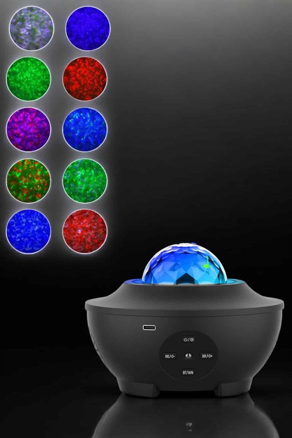 Projektör Yıldız Gece Lambası Disko Topu Bluetooth Bağlantılı Taşınabilir Şarjlı - Lisinya Projektör Yıldız Gece Lambası Disko Topu Bluetooth Bağlantılı Taşınabilir Şarjlı - Lisinya
