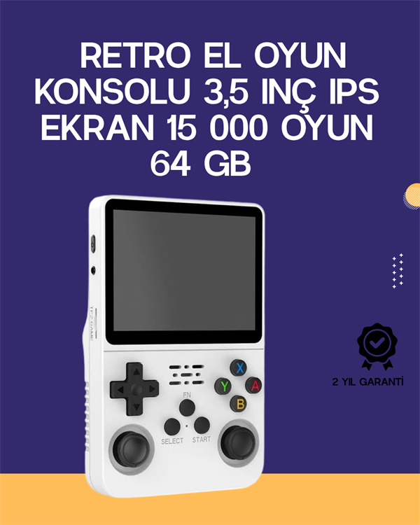 Retro El Konsolu 64 GB – 15.000 Oyun, Geniş Platform Desteği, 3.5” IPS Ekran - Lisinya Retro El Konsolu 64 GB – 15.000 Oyun, Geniş Platform Desteği, 3.5” IPS Ekran - Lisinya
