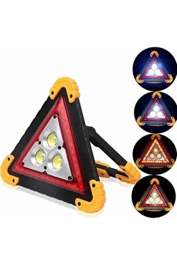 Reflektör Işıklı Ikaz Lambası Şarjlı Çok Fonksiyonlu Işıklı Üçgen Reflektör - Lisinya
