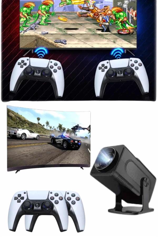 Retro Video Oyunu Konsolu Android Tv El Oyun Konsolu WIFI Taşınabilir Projeksiyon Cihazı - Lisinya