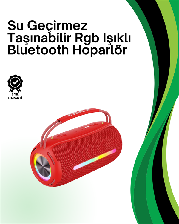RGB Işıklı Taşınabilir Hoparlör – Çoklu Bağlantı Desteği - Lisinya
