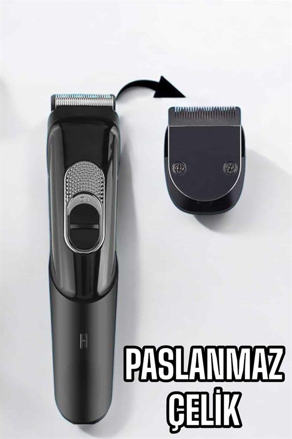 Saç Sakal Vücut Şarjlı Kablosuz Tıraş Makinesi Profesyonel Paslanmaz Çelik - Lisinya