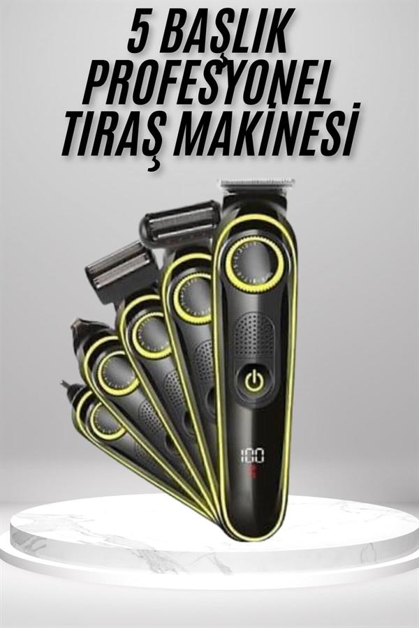 Saç Sakal Vücut Tıraş Makinesi 5in1 Kablosuz Burun Kulak Tıraş Makinesi - Lisinya