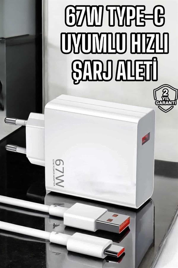 Şarj Aleti Turbo Hızlı 67W Type-C Hızlı Şarj - Lisinya