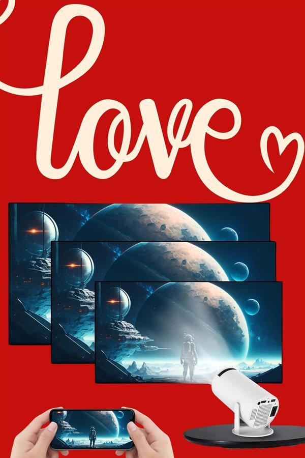 Sevgiliye Özel Hediye Ayaklı Sinema Projektörü Projeksiyon - Lisinya