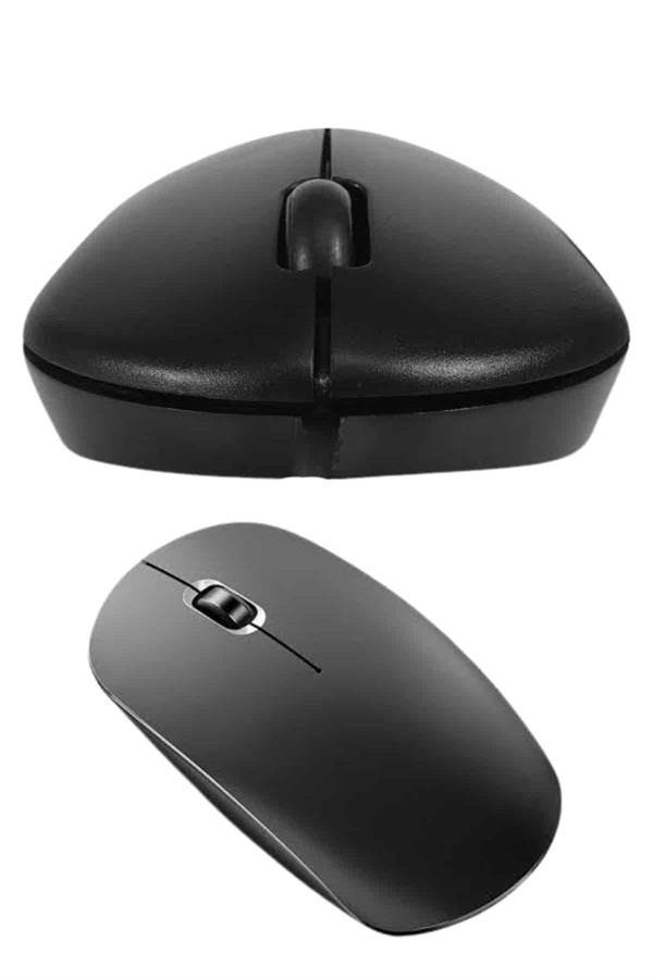 Siyah Kablosuz Mouse Wireless Mouse Minimal Tasarım - Lisinya