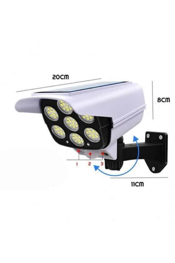 Solar Bahçe Lambası Uzaktan Kumandalı Kamera Görünümlü Hareket Sensörlü - Lisinya