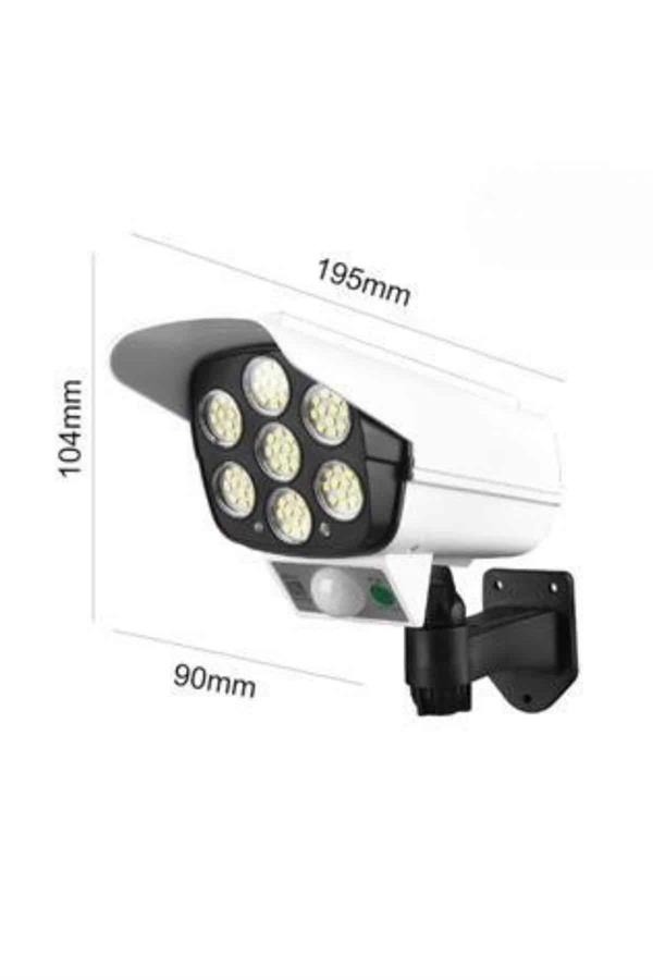 Solar Lamba Kamera Görünümlü Duvar Lambası Dönebilen Bahçe Aydınlatması - Lisinya