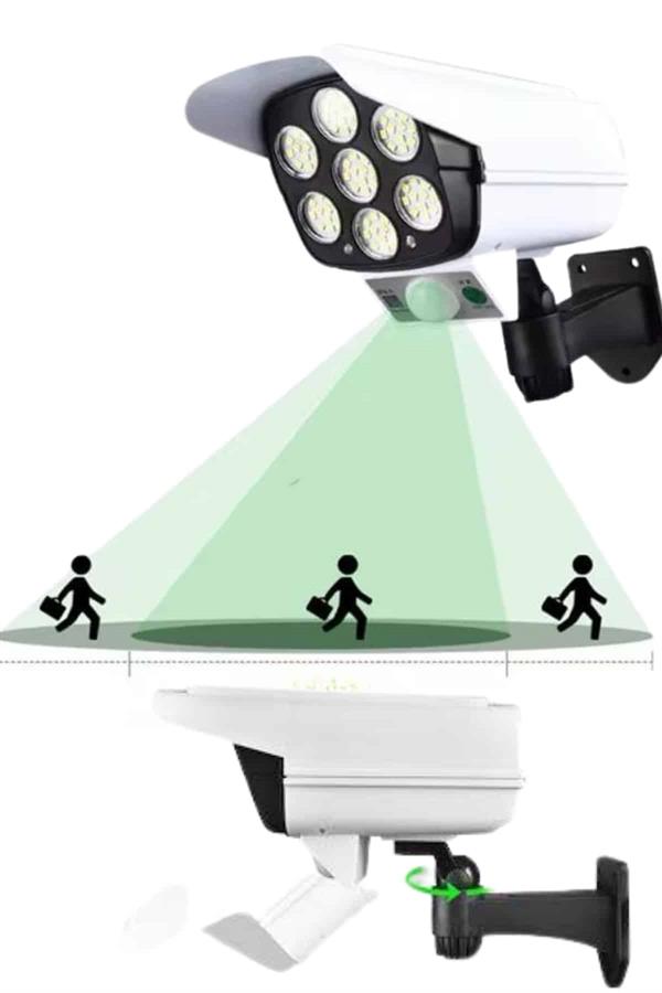 Solar Lamba Kamera Görünümlü Duvar Lambası Dönebilen Bahçe Aydınlatması - Lisinya Solar Lamba Kamera Görünümlü Duvar Lambası Dönebilen Bahçe Aydınlatması - Lisinya