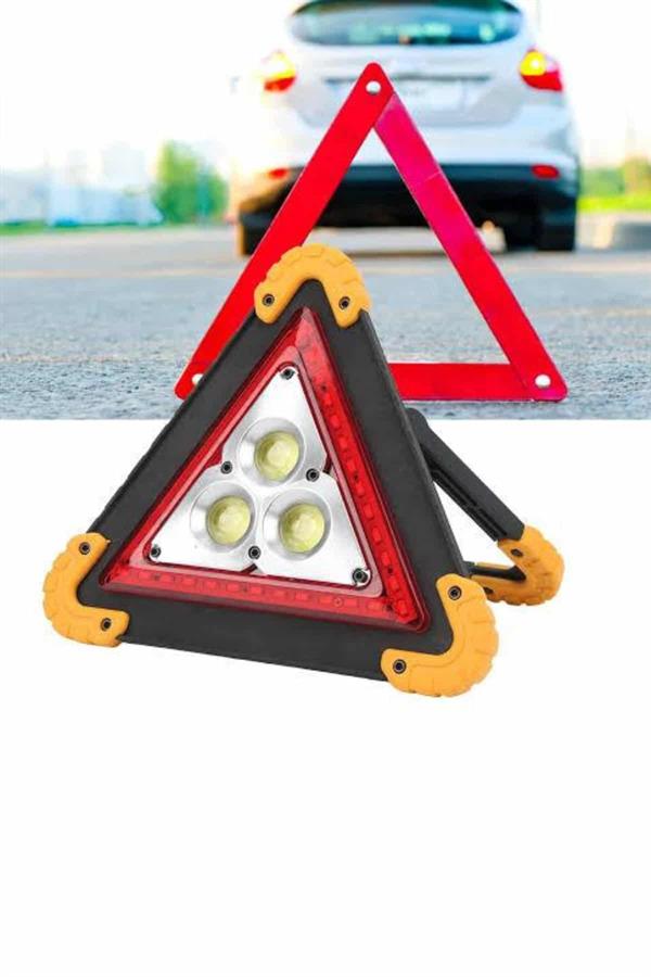 Solar Şarjlı Çok Fonksiyonlu Reflektör Işıklı Ikaz Lambası Acil Durum Reflektörü Acil Durum Uyarı Lambası - Lisinya