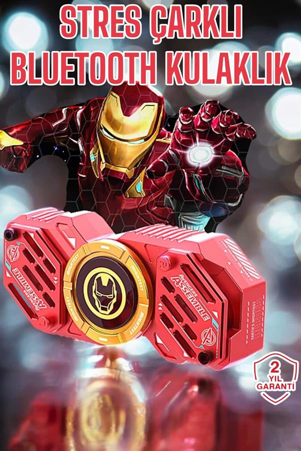 Stres Çarklı Bluetooth Kulaklık Kablosuz Kırmızı Yüksek Ses Kaliteli - Lisinya
