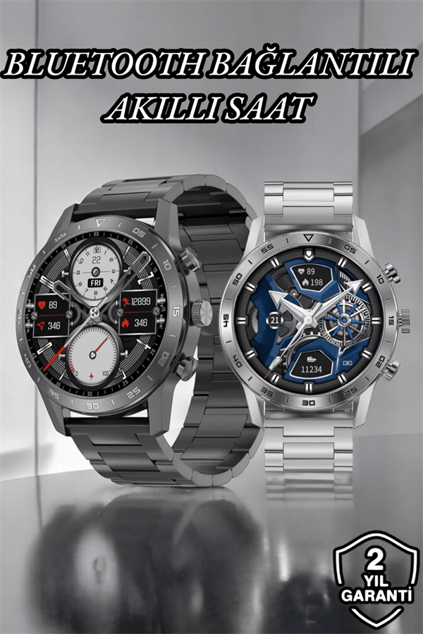 Suya Dayanıklı Dokunmatik Akıllı Saat Bluetooth 5.0, Sesli Asistan ve Sağlık Takibi - Lisinya