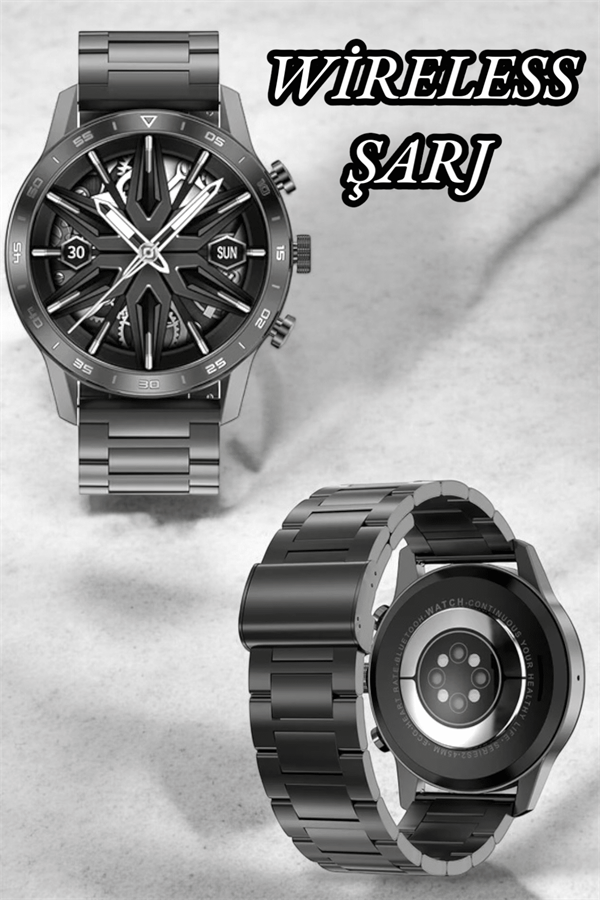 Suya Dayanıklı Dokunmatik Akıllı Saat Bluetooth 5.0, Sesli Asistan ve Sağlık Takibi - Lisinya