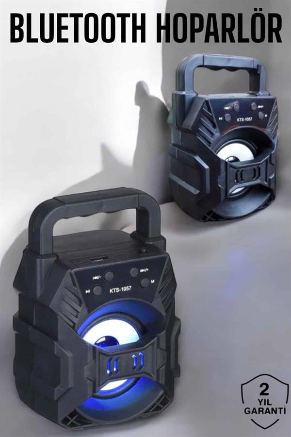 Taşınabilir Bluetooth Hoparlör Led Işıklı Uzun Pil Ömrü - Lisinya