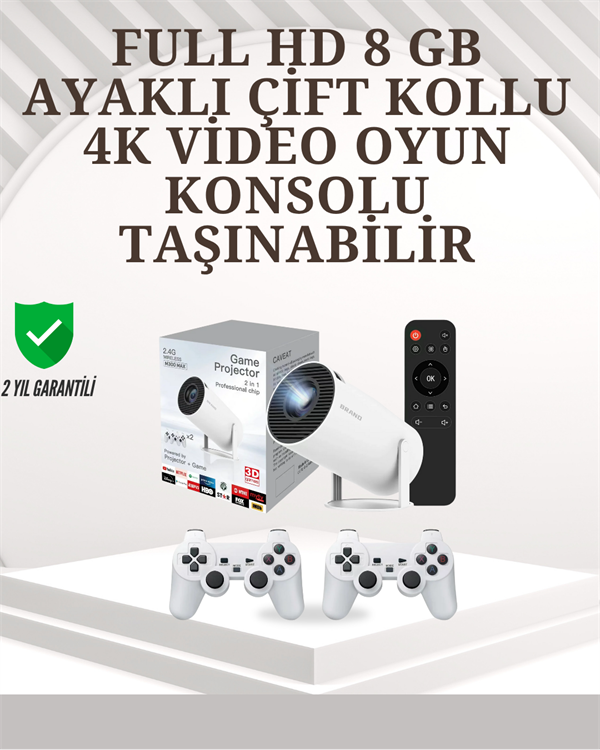 Taşınabilir Çok Fonksiyonlu Projeksiyon – Oyun, Sunum, Netflix ve Eğitim İçin - Lisinya