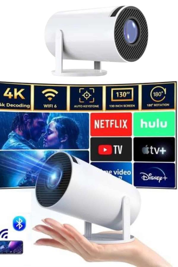 Taşınabilir Projeksiyon Ayaklı Projektör Android Uyumlu HDMI Girişli - Lisinya