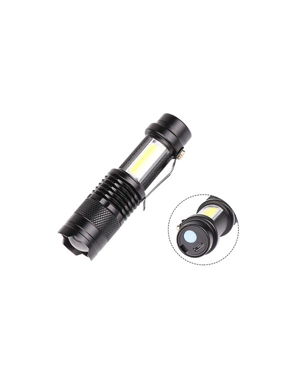 Taşınabilir Şarjlı LED Fener - 4 Modlu, 2000LM, Ayarlanabilir Odak - Lisinya