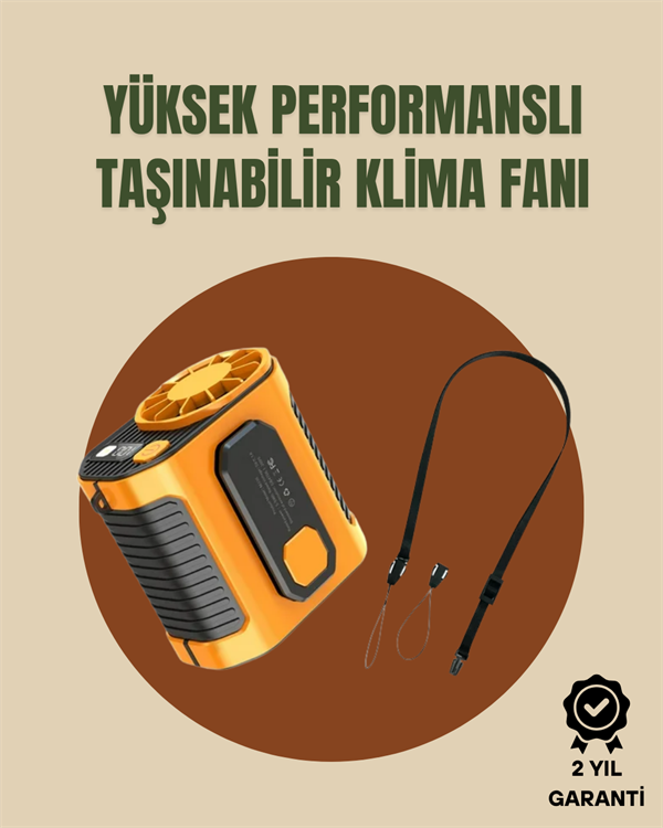 Taşınabilir USB Şarjlı Turbo Fan – 3 Modlu Soğutma, Hafif & Kompakt - Lisinya