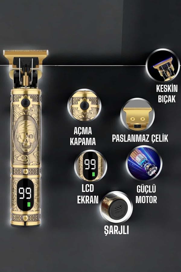 Tıraş Makinesi Çizik Tıraş Paslanmaz Çelik Uzun Ömürlü Şarjlı - Lisinya