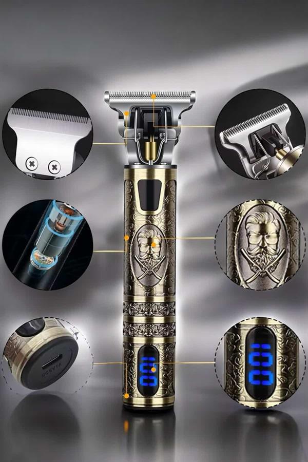 Tıraş Makinesi Çizik Tıraş Paslanmaz Çelik Uzun Ömürlü Şarjlı - Lisinya