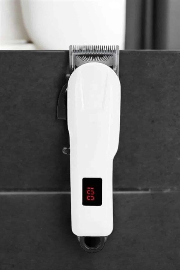 Tıraş Makinesi Profesyonel Saç Ve Sakal Kesme Milim Ayarlı Dijital Göstergeli - Lisinya