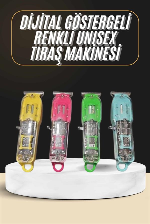 Tıraş Makinesi Renkli Dijital Göstergeli Epilasyon Öncesi Kısaltma Makinesi - Lisinya