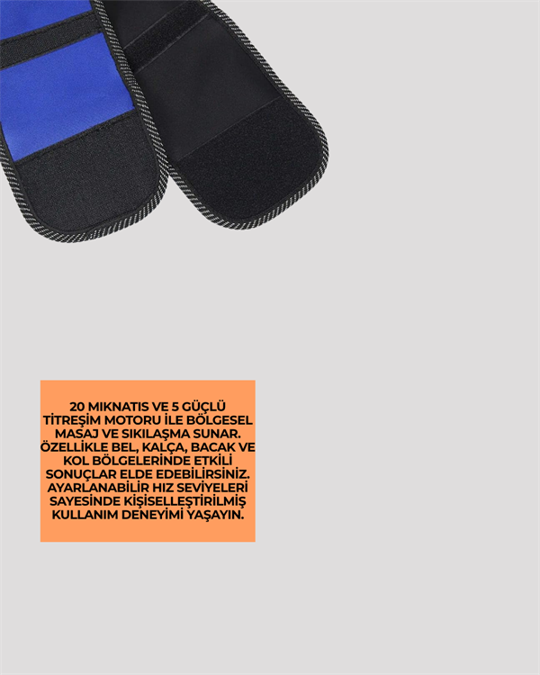 Ayarlanabilir Hız ve Titreşim Modlarına Sahip Manyetik Masaj ve Zayıflama Kemeri - Lisinya