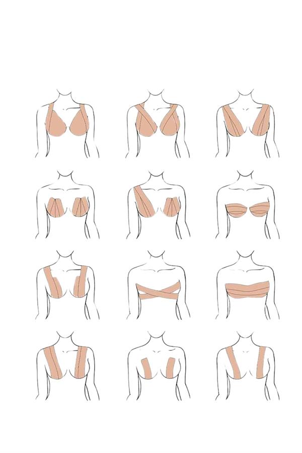 Toparlayıcı Göğüs Bandı Şekillendirici Ten Rengine Uygun Esnek Hassas Ciltlere Uygun - Lisinya