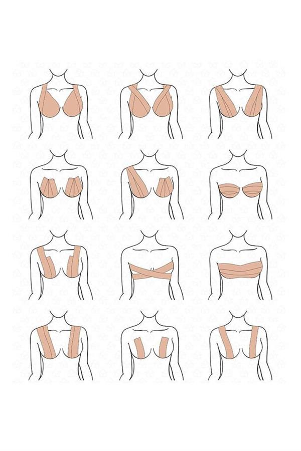 Toparlayıcı ve Şekillendirici Göğüs Bandı Tere ve Suya Dayanıklı Hassas Ciltlere Uygun - Lisinya
