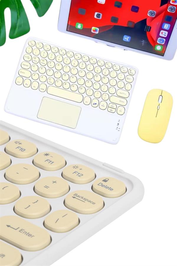 Touchpad Tüm Cihazlara Uyumlu Bluetooth Klavye Touchpad Slim Kablosuz Wifi Q Klavye - Lisinya