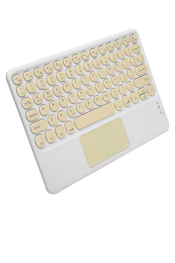 Touchpad Uyumlu Bluetooth Klavye Slim Kablosuz Wifi Q Klavye - Lisinya