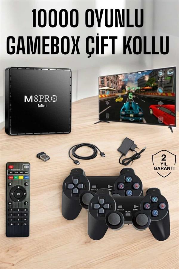 TV Box Çift Oyun Kollu 10000 Oyunlu Atari - Lisinya