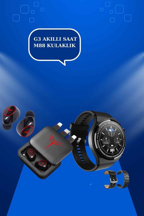 Ucuz Kaliteli Akıllı Saat ve Powerbank Bluetooth Kulaklık 5.1 Stereo ANC Özelliği - Lisinya