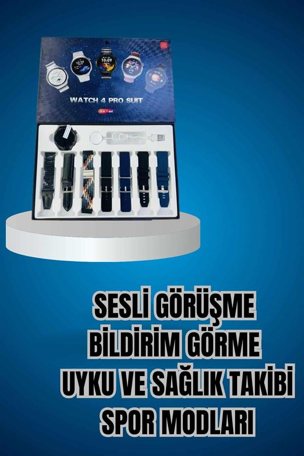 Ucuz Kaliteli Yeni Nesil 7 Kordonlu Akıllı Saat ve Kablosuz Bluetooth Kulaklık ANC Özelliği - Lisinya