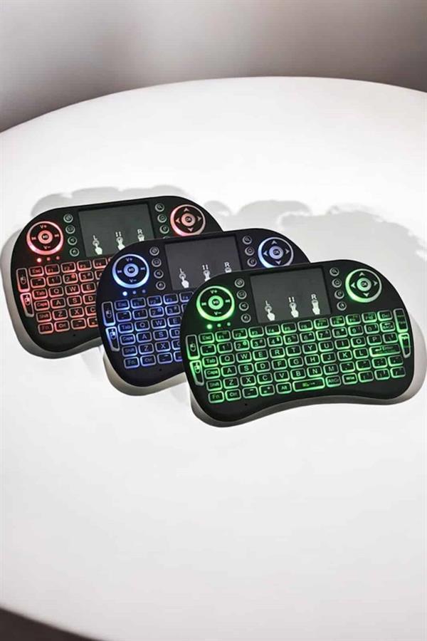 USB Bağlantılı Mini Q Klavye Işıklı Tüm Cihazlara Uyumlu - Lisinya