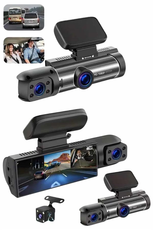 Video ve Fotoğraf Kaydedici Sürüş Kamerası Ön ve Arka Çift Kameralı - Lisinya