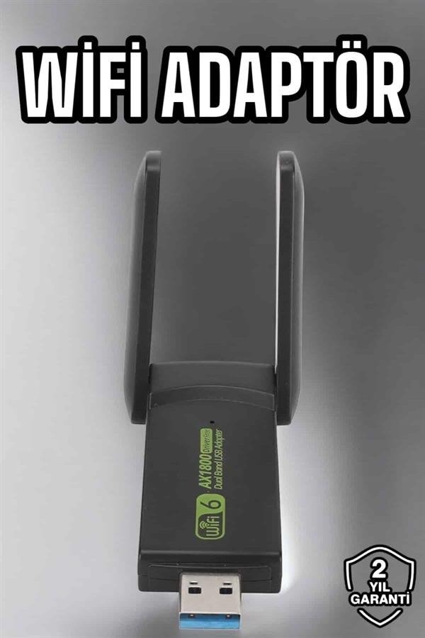 Wifi Adaptör Çift Bantlı Kablosuz Wifi Adaptörü - Lisinya