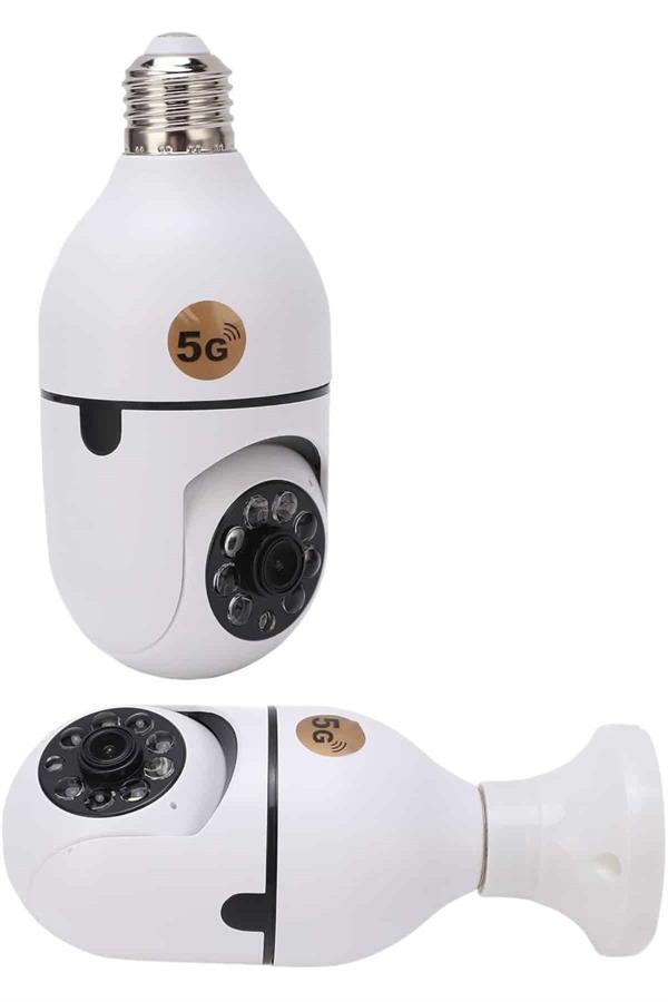Wifi Güvenlik Kamerası 360 Derece Dönebilen Harekete Duyarlı Gece Görüşlü Ampul - Lisinya