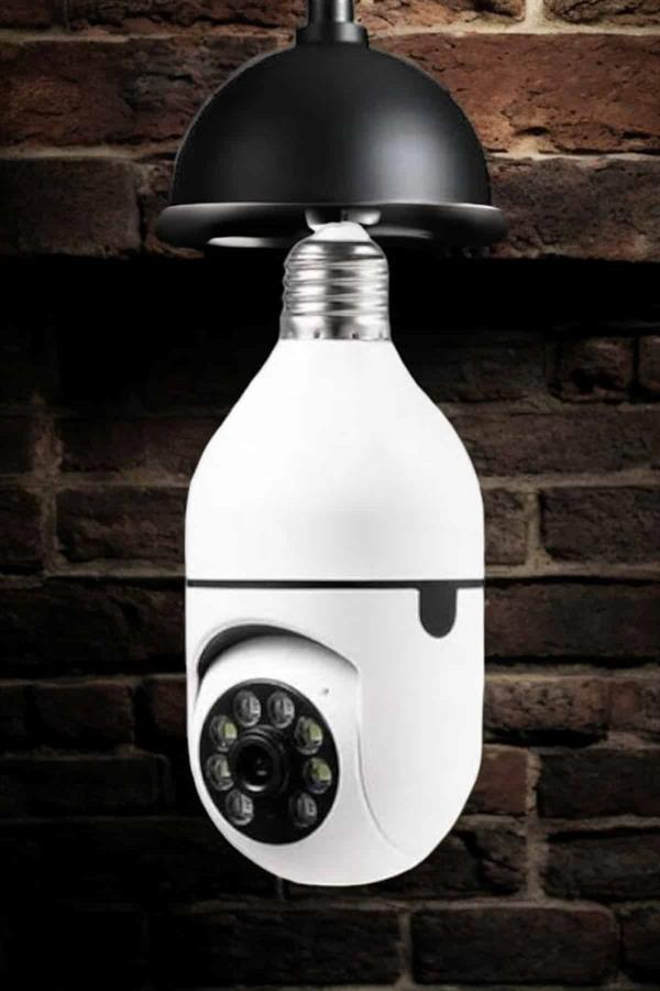 Wifi Kamera Duylu Ampul Görünümlü 360 Derece Dönebilen Ev Kamerası - Lisinya