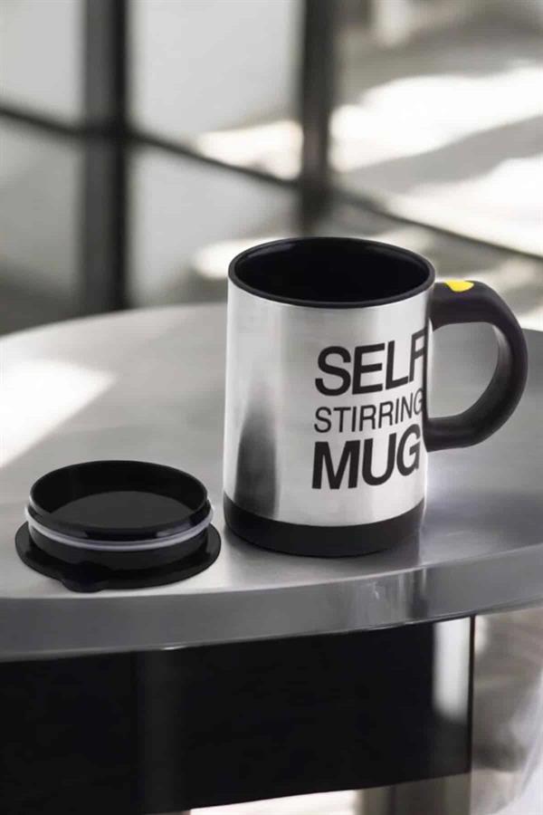 Yazılı Kupa Kendi Kendini Karıştıran Mikser Kupa Termos Bardak - Lisinya