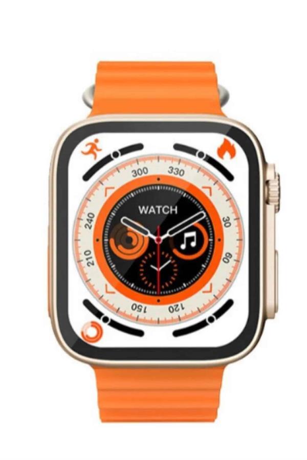 Yeni Model Akıllı Saat Ultra Smart Watch Gümüş Kasa 45mm Titreşim - Lisinya