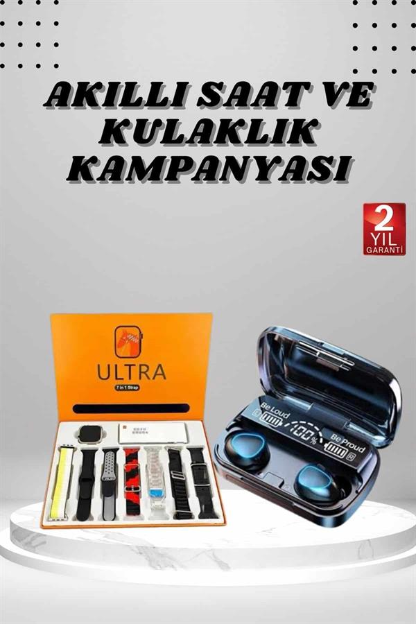 Yeni Model Akıllı Saat ve Kulaklık Kampanyası Nabızz Ölçer Bluetooth Bağlantılı Uzun Pil Ömrü - Lisinya