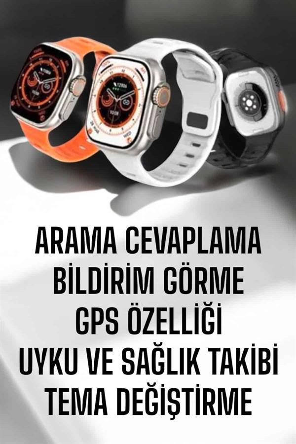 Yeni Nesil Akıllı Saat Adımsayar, GPS, Nabız Ölçer, Uyku ve Sağlık Takibi - Lisinya