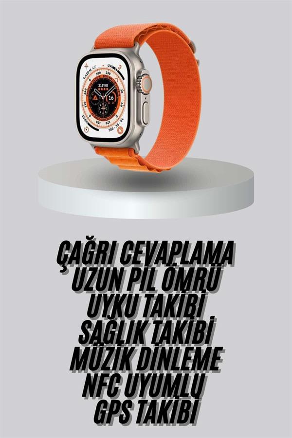 Yeni Nesil Akıllı Saat Uyku ve Sağlık Takibi Titeşimli Sesli Arama Mesaj ve Bildirim Görme - Lisinya