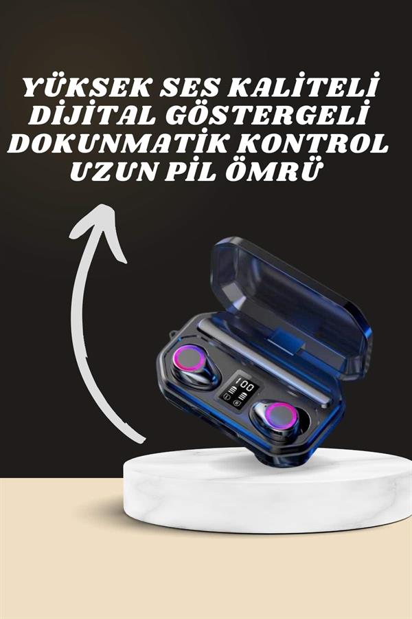 Yeni Nesil Akıllı Saat ve Bluetooth Kulaklık Kampanyası Dijital Göstergeli Powerbankli - Lisinya